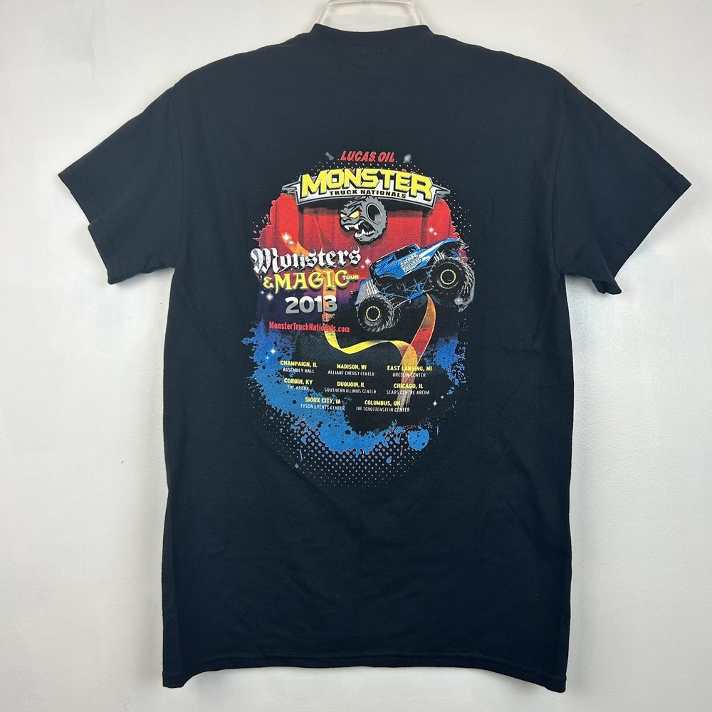 Monster Truck T Shirt Mens S Nationals Double Sided Graphic Black Gildan 2013